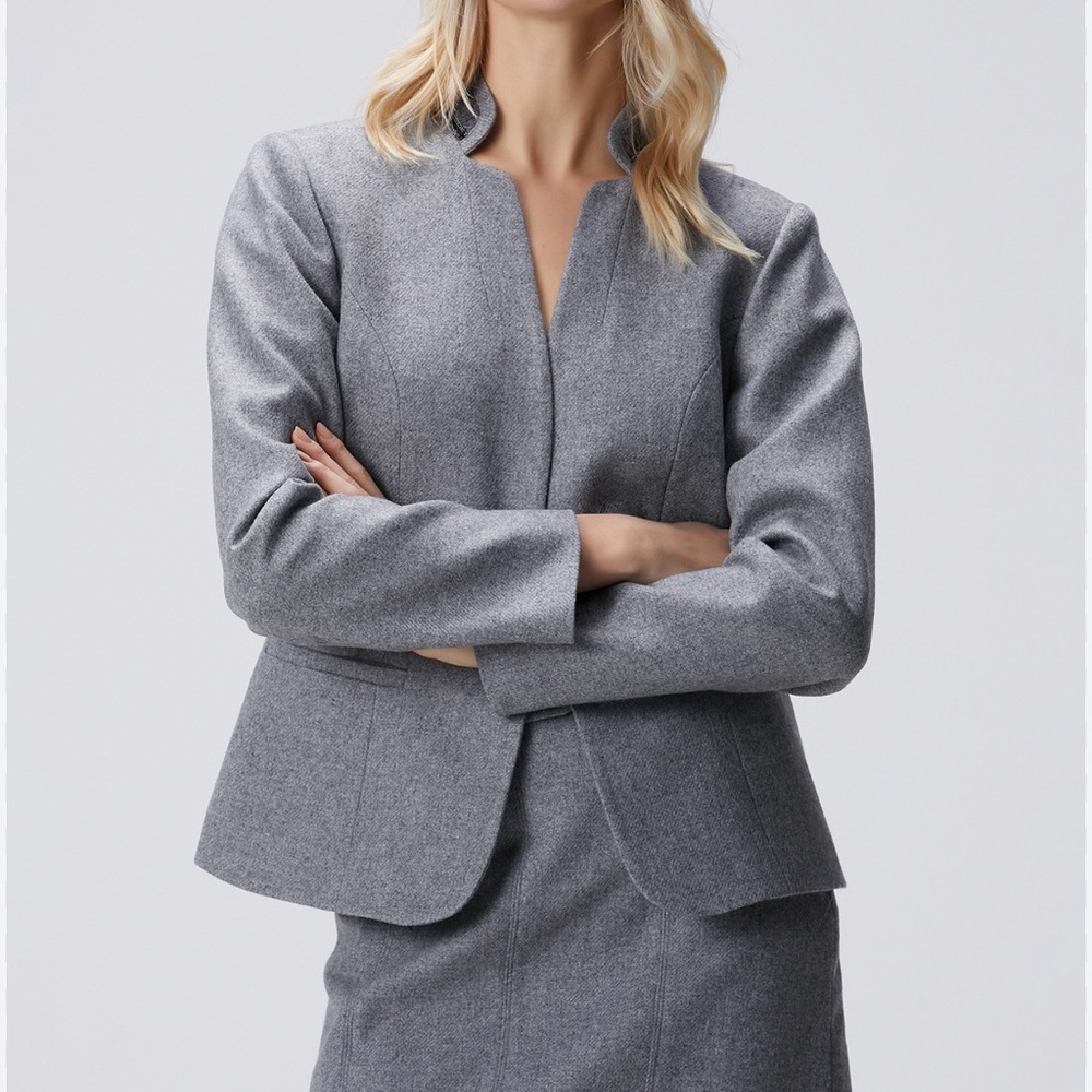 NWT RW&CO. Gray Women's Open Blazer size 10